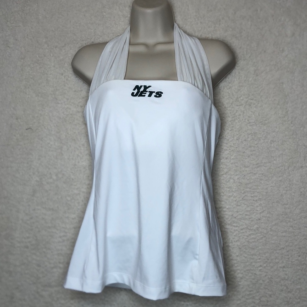 NWT All Sport Couture New York Jets First Down Halter Top MEDIUM